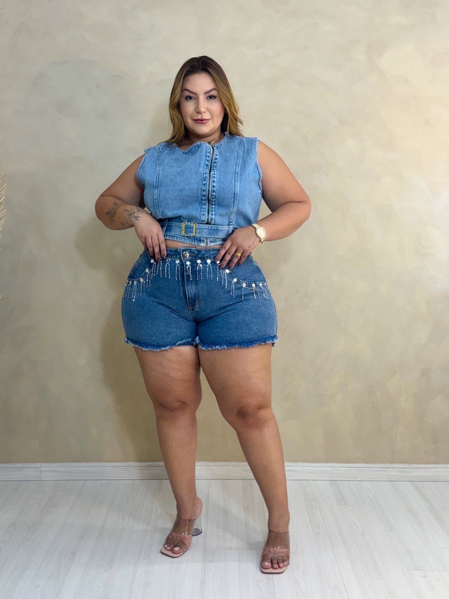 Cropped Jeans Plus Size - Cód. 0343