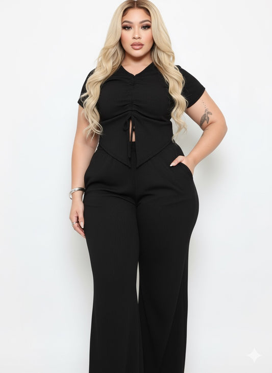 Conjunto Plus Size Anaruga Preto - Cód.0452