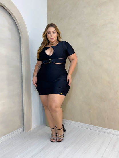 Vestido Plus Size Preto - 0314