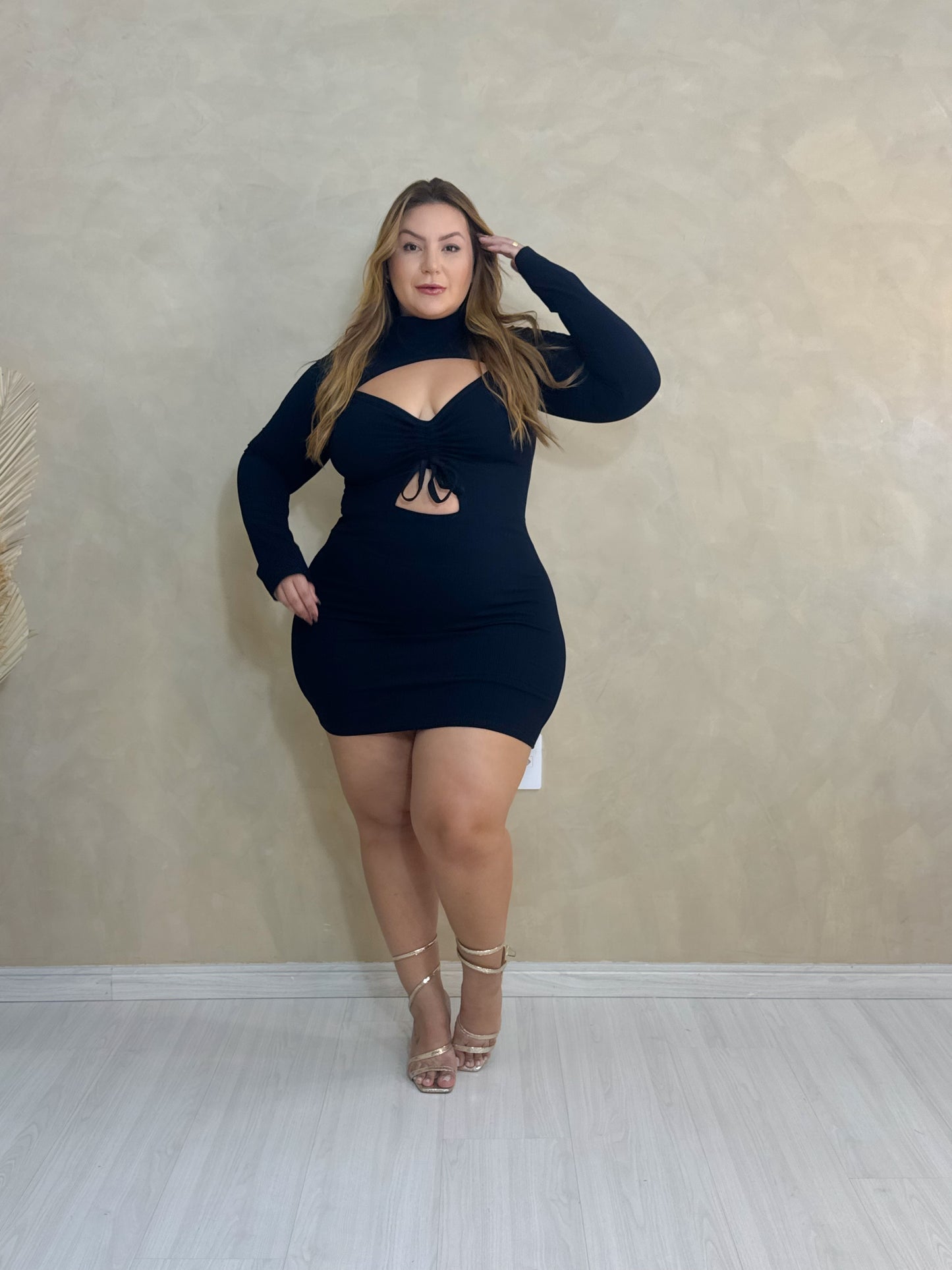 Vestido Plus Size Preto - Cód. 0339