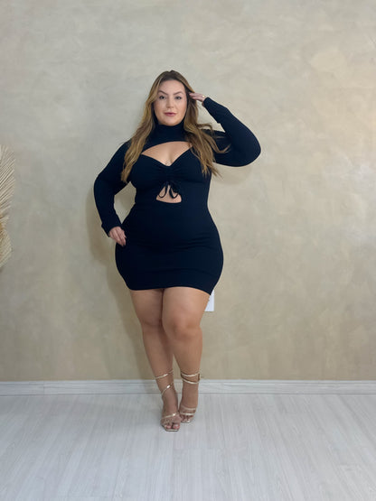 Vestido Plus Size Preto - Cód. 0339