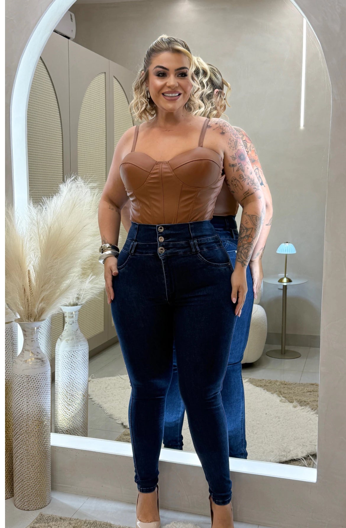 Corselet Plus Size Courino - Cód. 0110