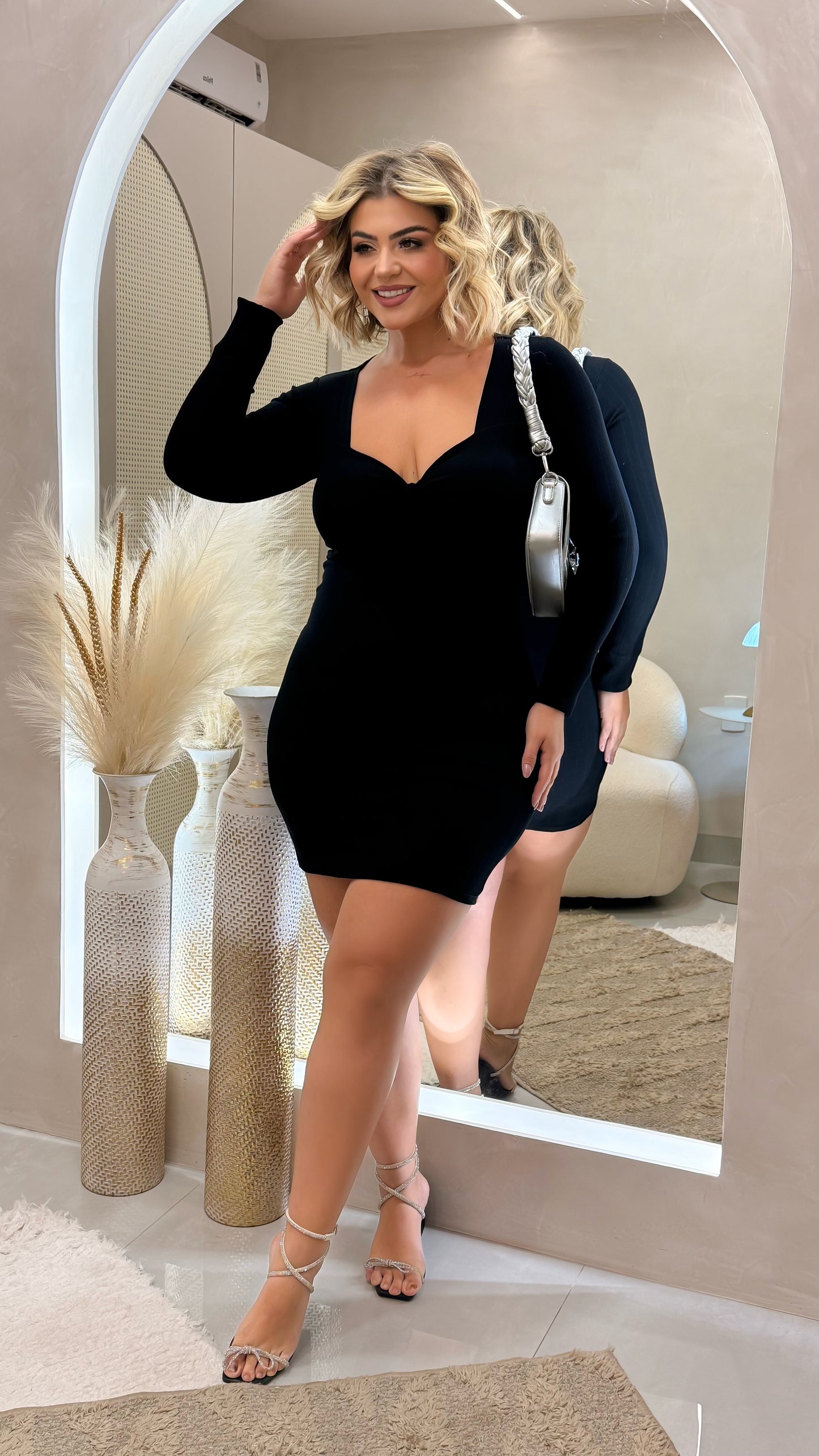 Vestido Plus Size Preto - Cód. 0345