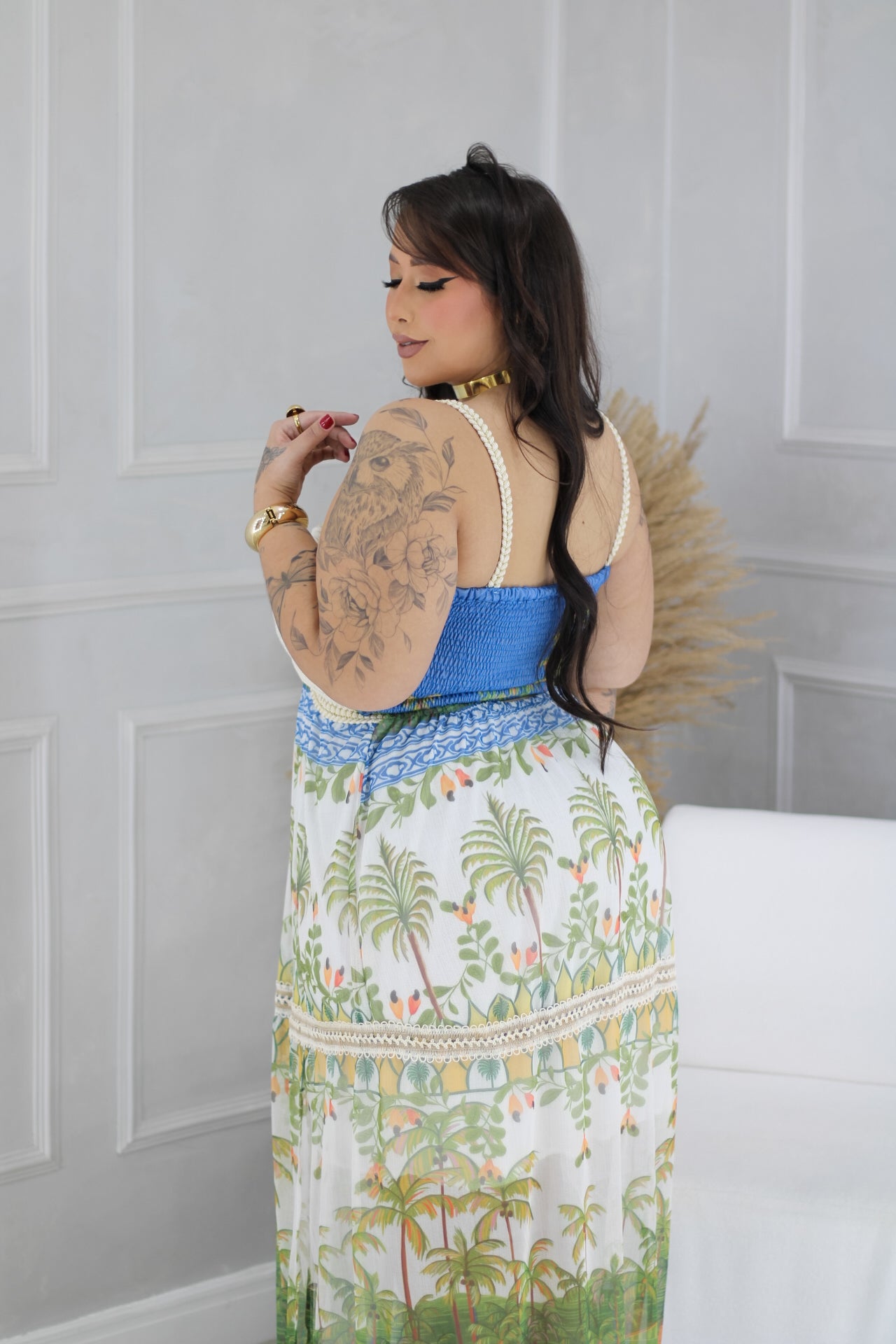 Vestido Plus Size Longo - Cód. 0353