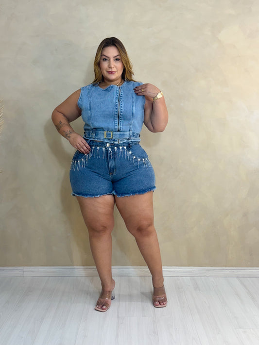 Cropped Jeans Plus Size - Cód. 0343