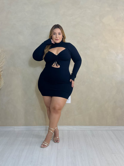 Vestido Plus Size Preto - Cód. 0339