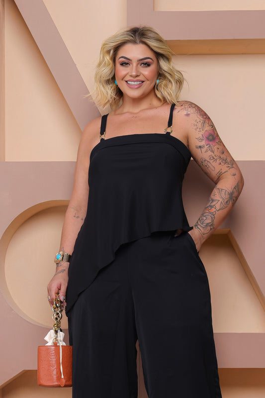 Conjunto Plus Size Preto - Cód. 0320