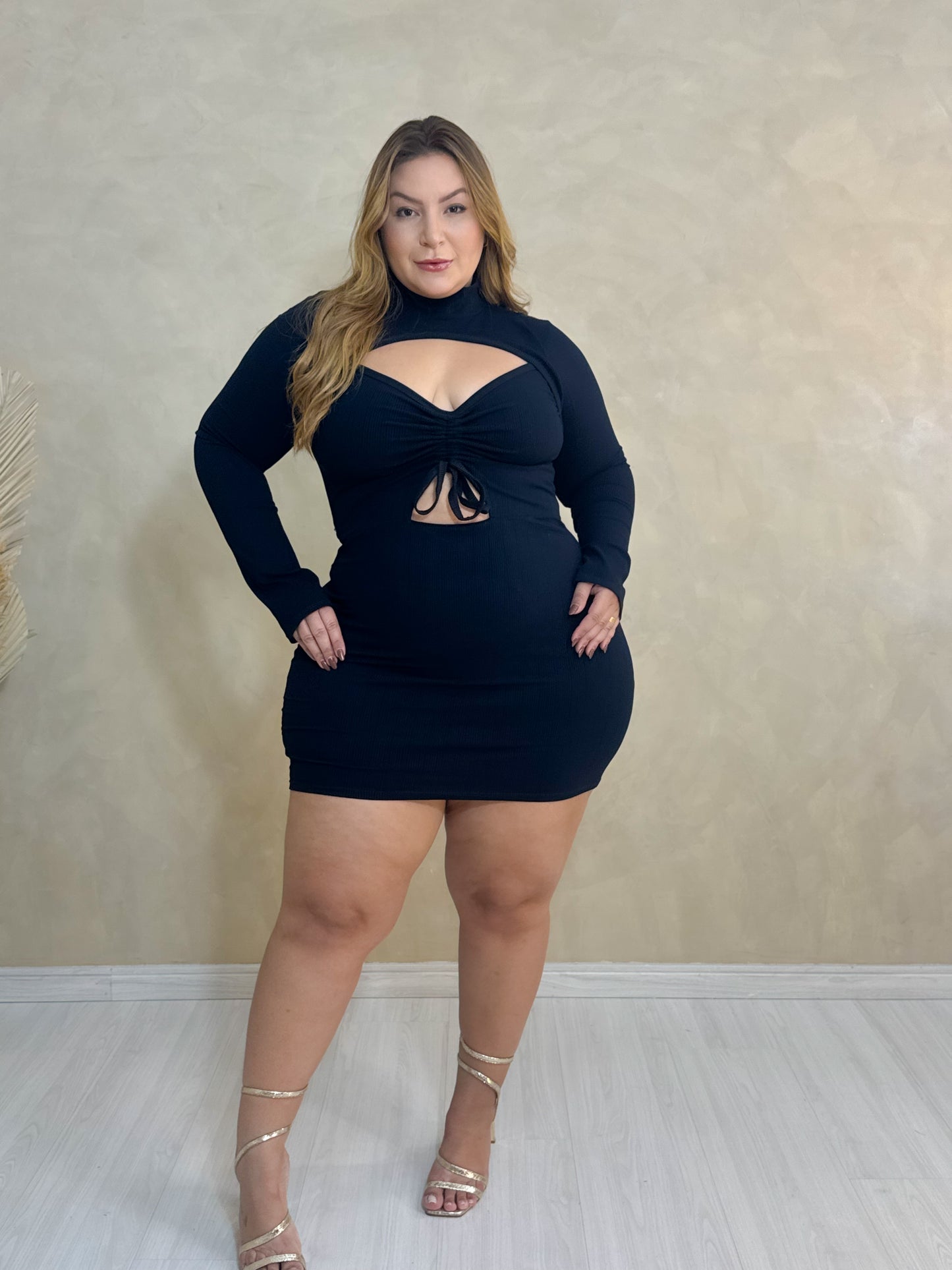 Vestido Plus Size Preto - Cód. 0339