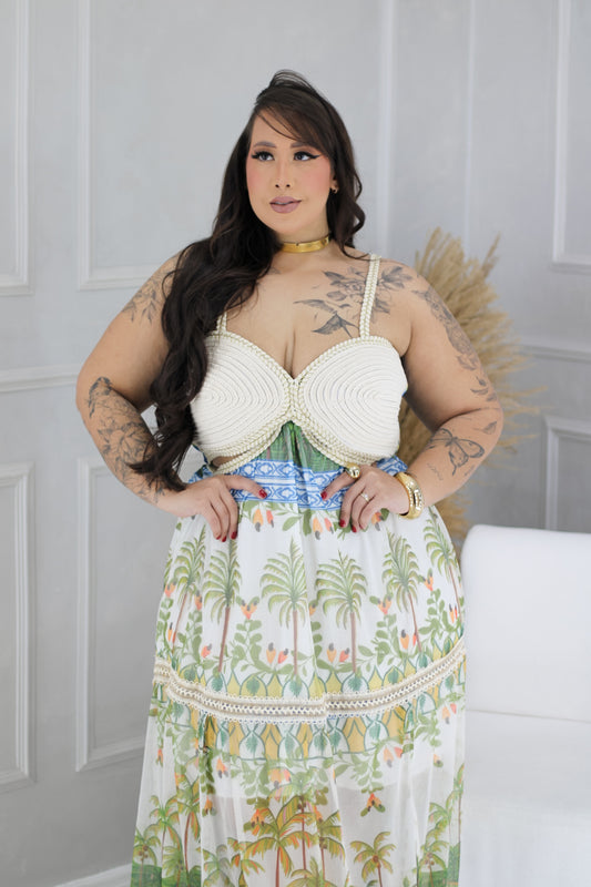 Vestido Plus Size Longo - Cód. 0353
