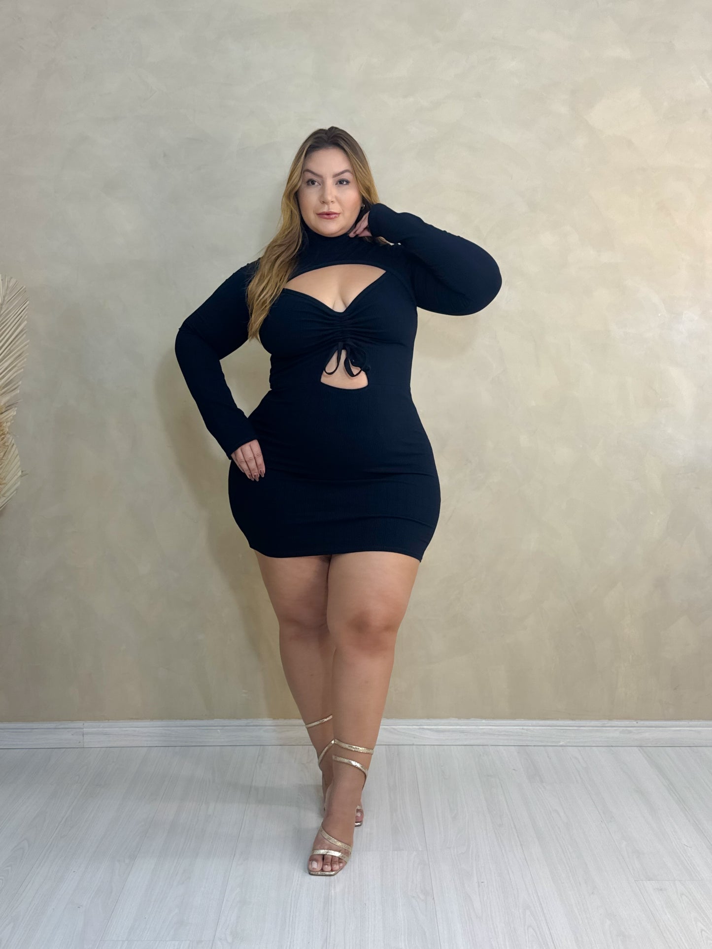 Vestido Plus Size Preto - Cód. 0339