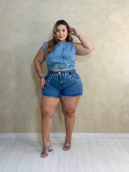 Cropped Jeans Plus Size - Cód. 0343