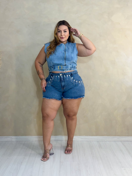 Cropped Jeans Plus Size - Cód. 0343