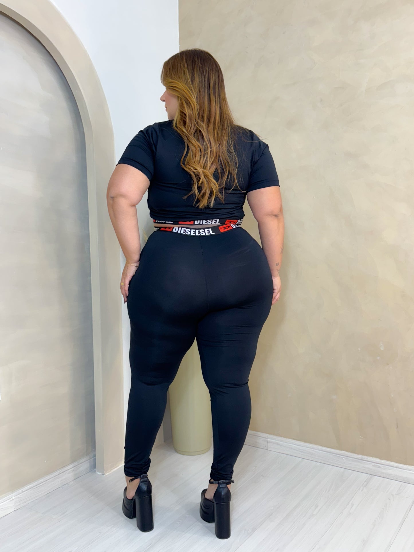 Conjunto Plus Size Em Suplex Preto - Cód. 0094