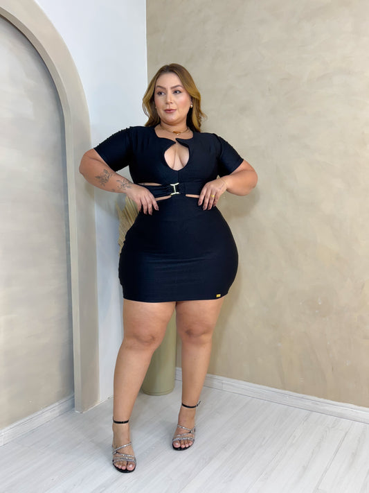 Vestido Plus Size Preto - 0314