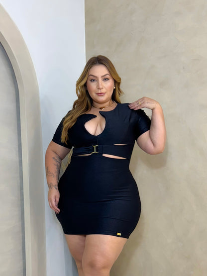 Vestido Plus Size Preto - 0314