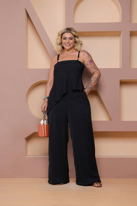 Conjunto Plus Size Preto - Cód. 0320