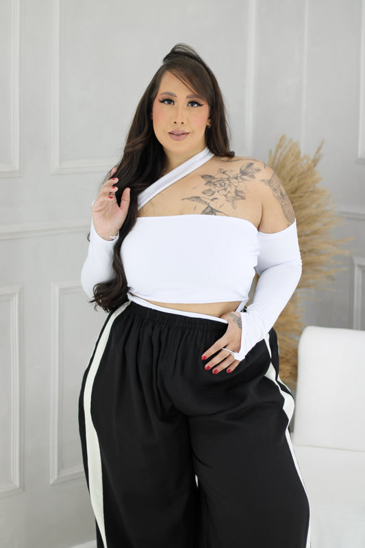 Cropped Plus Size Branco - Cód. 0344