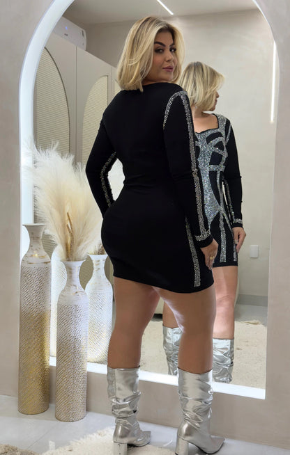 Vestido Plus Size Preto - Cód. 0332