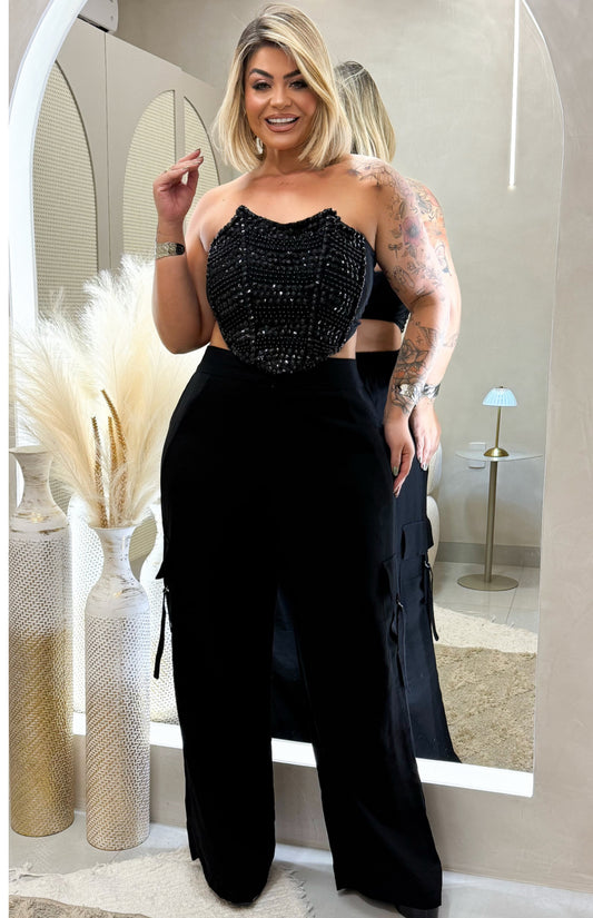 Calça Plus Size Cargo (Não acompanha o cinto) - Cód. 0044