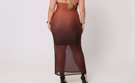 Vestido Plus Size Em Tule Forrado - Cód.0456