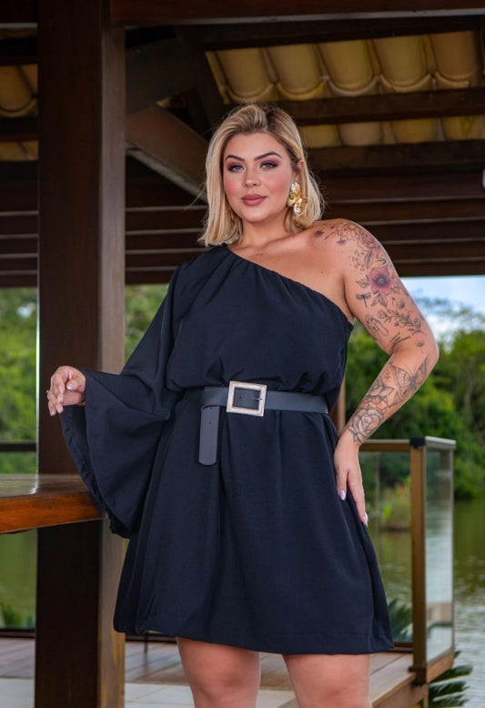 Vestido Plus Size Preto - Cód. 0259