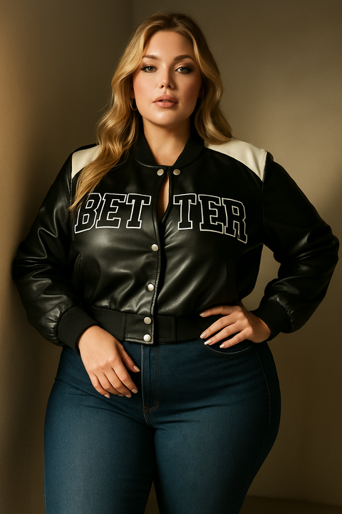 Jaqueta Plus Size Gringa Preta - Cód. 0158