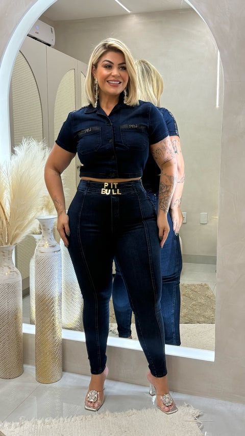 Calça Jeans Plus Size com Elastano - Cód. 0040