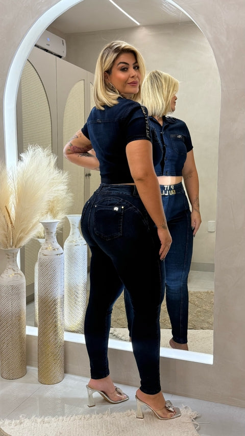 Calça Jeans Plus Size com Elastano - Cód. 0040