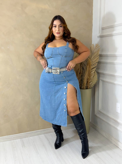 Cropped Jeans Plus Size com Costura Reforçada - Cód. 0117
