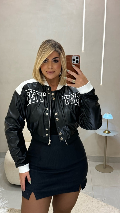 Jaqueta Plus Size Gringa Preta - Cód. 0158
