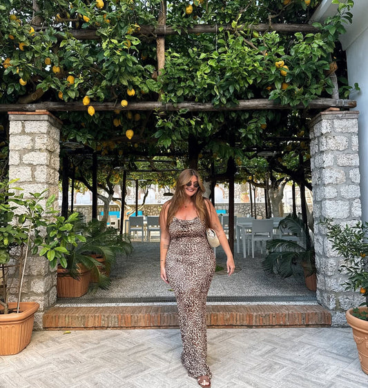 Vestido Plus Size Longo Animal Print em Tule Pré venda 8 dias para ser confeccionado - Cód. 0287